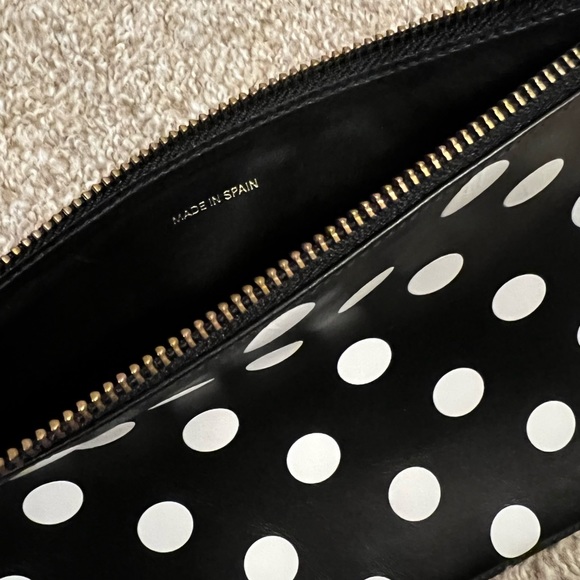 Comme des Garçons Polka Dot Black Zip Pouch - Picture 7 of 8